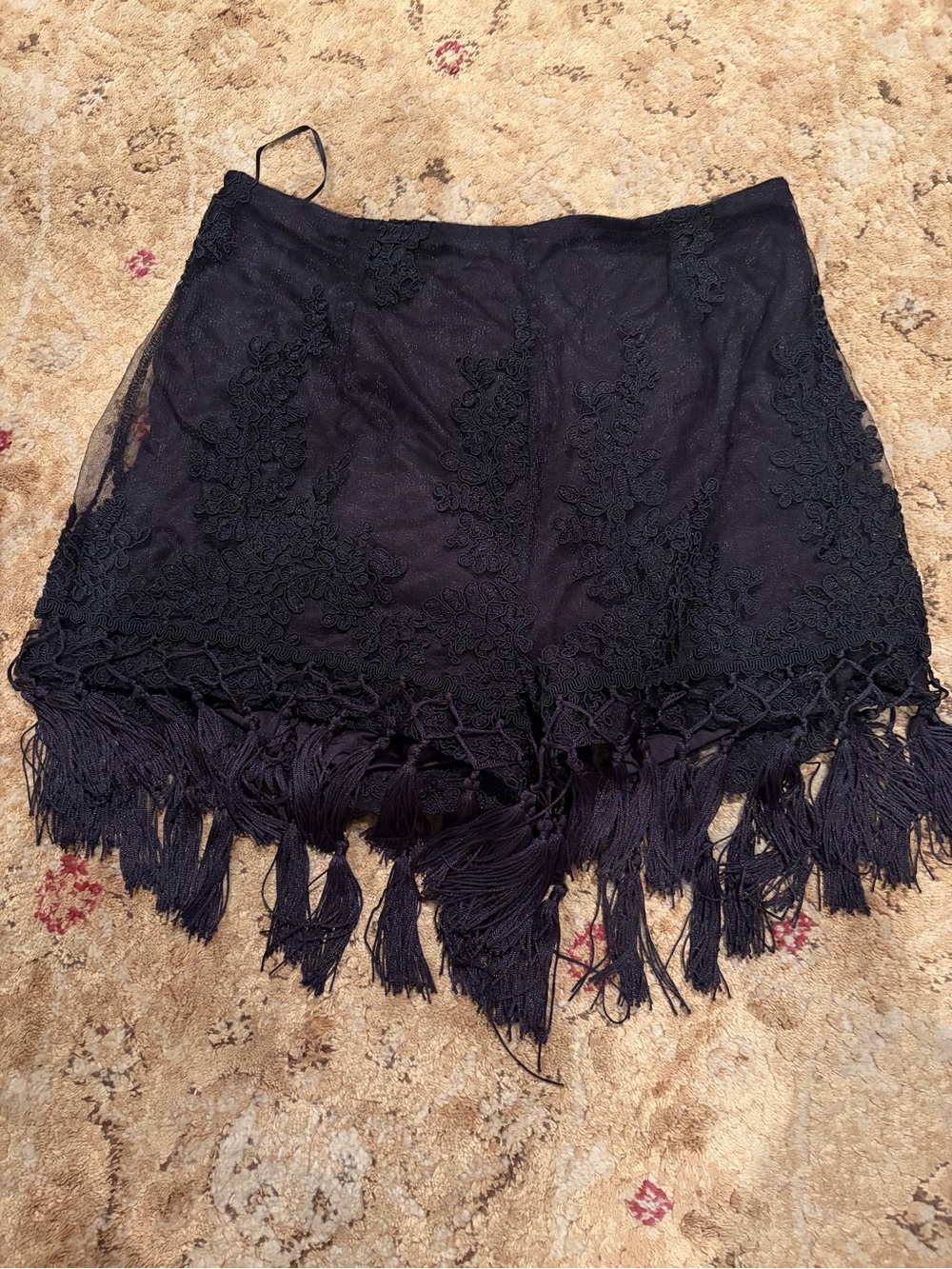 EUC Blithe Medium Lace Women's Shorts Coachella crotchet fringe festival boho